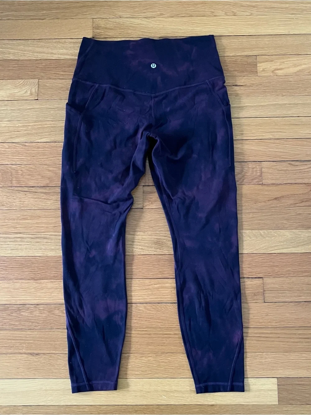 Lululemon Maroon Black Diamond Dye Align High-Rise Pant Leggings Pockets 10